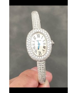Baignoire De Cartier Diamonds Paved Réplique Montre Super Clone Quartz