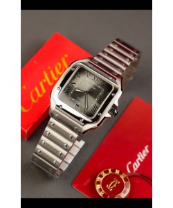 Cartier Santos De Cartier 904L Cadran Gris Réplique Montre Super Clone 40MM 