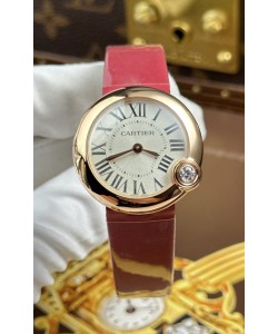 Montre Ballon Blanc de Cartier réplique à quartz suisse en boîtier or rose