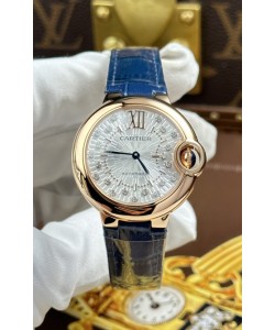 Ballon de Cartier Quartz Suisse Qualité Miroir 1:1 33 mm en Or Rose