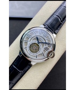 Ballon De Cartier Suisse Tourbillon Réplique Miroir 1:1 sous bracelet cuir