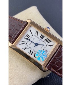 Cartier Tank Solo Montre Suisse Automatique en Boîtier Plaqué Or Rose - Largeur 31MM Réplique Miroir 1:1