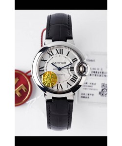 Ballon De Cartier Swiss Automatic Réplique Miroir 1:1 33MM en Cadran Blanc 