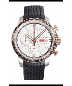 Chopard Mille Miglia GTA Chronograph bicolore Réplique Miroir 1:1 - Cadran blanc 