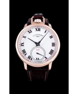 Chopard Louis-Ulysse L'hommage montre suisse en or rose cadran blanc