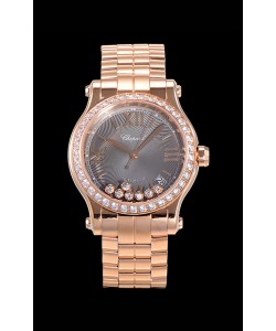 Montre Chopard Happy Sport 1:1 Réplique Suisse Automatique Réplique Montre 36MM en Or Rose