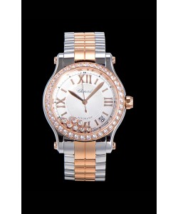 Montre Chopard Happy Sport 1:1 Réplique Suisse Automatique 36MM Boîtier or rose bicolore