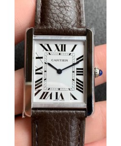 Montre "Cartier Tank Solo" Montre suisse à quartz dans un boîtier en acier inoxydable - 24MM de large