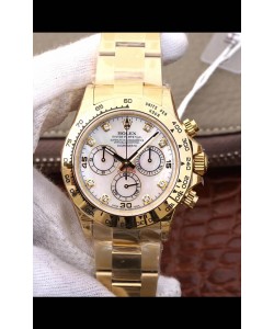 Montre Rolex Cosmograph Daytona 116508 Or Jaune Mouvement original Cal.4130 - Montre améliorée Ultimate 904L Acier