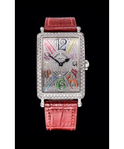 Franck Muller Long Island Color Dreams montre suisse pour les dames avec bracelet rose 