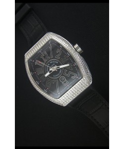 Franck Muller Vanguard Montre Réplique Suisse avec boîtier en Acier Inoxydable