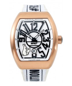 Franck Muller « Fr2nck » Vanguard Rabbit Edition Réplique Montre Suisse dans boîtier or rose