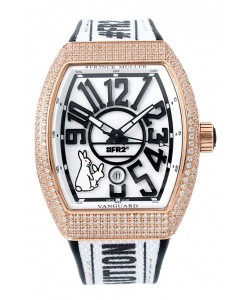 Franck Muller « Fr2nck » Vanguard Rabbit Edition Réplique Montre Suisse en Or Rose Diamants