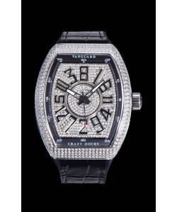 Montre Franck Muller Vanguard Crazy Hours Edition Réplique Suisse - Chiffres noirs
