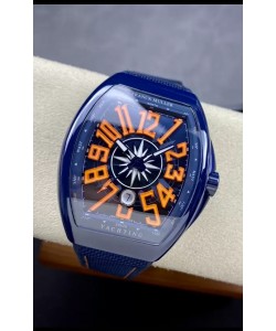 Franck Muller Vanguard Yachting Céramique Bleue Montre Réplique miroir 1:1 Suisse