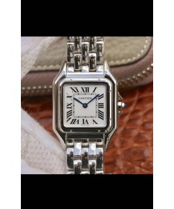 Montre Cartier PANTHERE Edition 1:1 Réplique Suisse de qualité miroir avec cadran blanc - rebord en acier