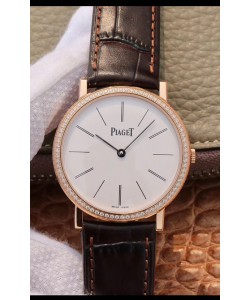 Montre Piaget Altiplano G0A31114 1:1 Réplique Suisse en or rose, cadran blanc 