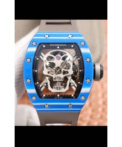 Montre Richard Mille RM052-1 Tourbillon dans un boîtier en céramique bleue - Qualité miroir 1:1 