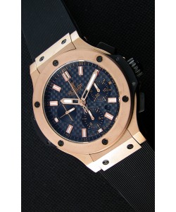 Montre Hublot Big Bang suisse Cadran Carbone et boîtier rose or Réplique : Répliquée à l’identique 1:1 