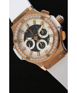 Montre Hublot Big Bang Diamonds suisse rose or Réplique