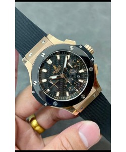 Montre Hublot Big Bang Super Clone Cadran carbone Boîtier or rose 44MM 