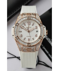 Hublot Big Bang One Click King Cadran blanc Or rose Réplique suisse 39 mm