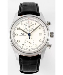IWC Portugieser Chronograph Classic IW390403 Cadran blanc Réplique Montre Suisse