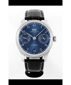 IWC Portugieser Montre Suisse super clone 1:1 Réplique Montre Cadran Bleu Boîtier Acier