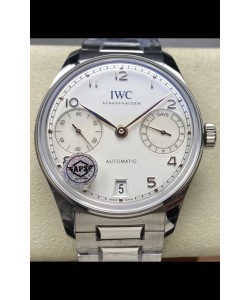 IWC Super Clone Portugieser Montre Réplique Suisse 1:1 Cadran blanc Boîtier acier