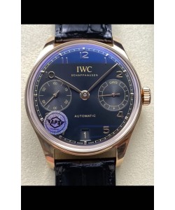 IWC Super Clone Portugieser Montre Réplique Suisse 1:1 Or Rose avec cadran noir 