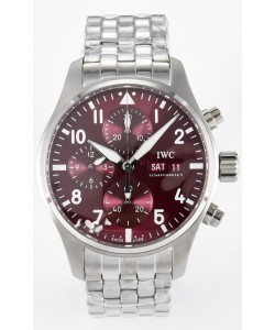 IWC Super Clone Pilot Chronograph Edition Cadran rouge Réplique suisse 