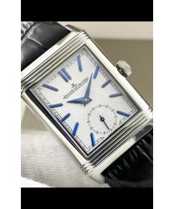 Jaeger-LeCoultre Reverso DuoFace Montre Boîtier Acier Cadran Bleu Nay Mouvement Automatique Suisse