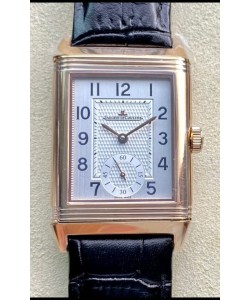 Jaeger-LeCoultre Reverso DuoFace Montre avec boîtier en or rose et mouvement automatique suisse