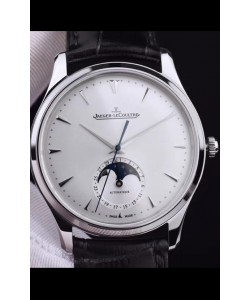 Jaeger LeCoultre Maître Ultra Mince Lune montre réplique en acier inoxydable à miroir 1:1 