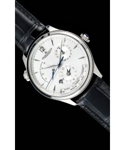 Jaeger LeCoultre Master Geographic montre réplique suisse avec boîtier en acier et fonction réserve de marche 