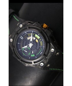 Linde Werdelin Spidolite II Montre Réplique Suisse en carbone forgé vert