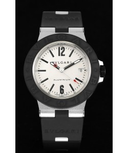 Bvlgari Réplique de Montre Aluminium 1:1 Miroir Swisss à cadran blanc 