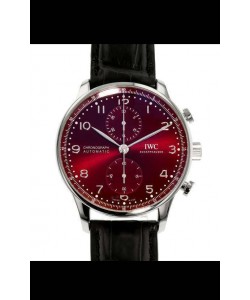 IWC Chronographe Portugais Réplique Suisse en Acier Cadran Marron - Reproduction Edition Miroir 1:1