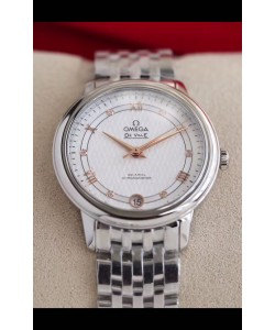 Omega De Ville - Montre automatique suisse avec boîtier en acier inoxydable et aiguilles en or rose