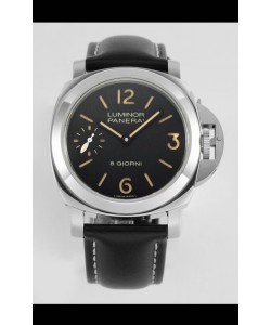 Panerai Luminor 8 Giorni PAM00915 Cadran noir en qualité miroir 1:1 - Acier 904L 