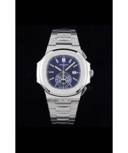 Patek Philippe Nautilus 5980/1A 904L Acier, Cadran Bleu - Réplique Miroir 1:1