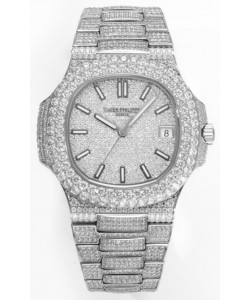 Patek Philippe Nautilus 5711/A Réplique Suisse Réplique Miroir 1:1 en acier 904L avec lunette en diamants