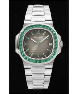 Patek Philippe Nautilus 5711 Cadran Gris Réplique Miroir 1:1 en Acier 904L avec Lunette Rubis