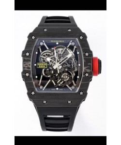 Richard Mille RM35-01 Rafael Nadal - Boîtier en fibre de carbone avec montre Super Clone Tourbillon Authentique 