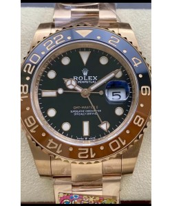 Rolex GMT Masters II M126715CHNR Or Everose Réplique Suisse Montre Miroir 1:1 - Acier 904L 