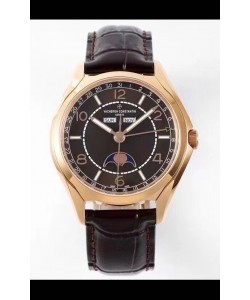 Vacheron Constantin Fiftysix Edition Or Rose Montre 904L Acier Réplique Miroir 1:1 Cadran Noir 