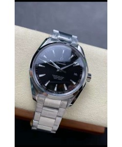 Omega Aqua Terra 150M Cadran Noir 904L Boîtier Acier Aiguilles Acier Réplique miroir 1:1 41MM 