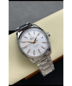 Omega Aqua Terra 150M Cadran Blanc 904L Boîtier Acier Cadran Blanc Réplique miroir 1:1 41MM 