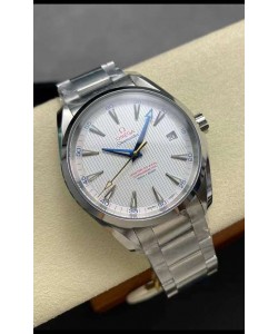 Omega Aqua Terra 150M Cadran Blanc 904L Boîtier Acier Réplique miroir 1:1 41MM 