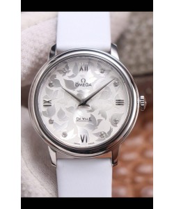 Omega De Ville Cadran Floral Mouvement à Quartz Suisse - Boîtier Acier 